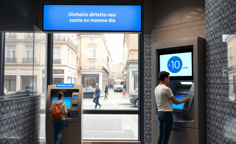 Imagem ilustrando uma transferência bancária rápida e eficiente.