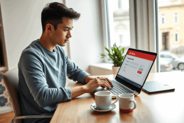 Imagem ilustrativa de uma pessoa preenchendo formulário para solicitar empréstimo no Banco Santander Totta