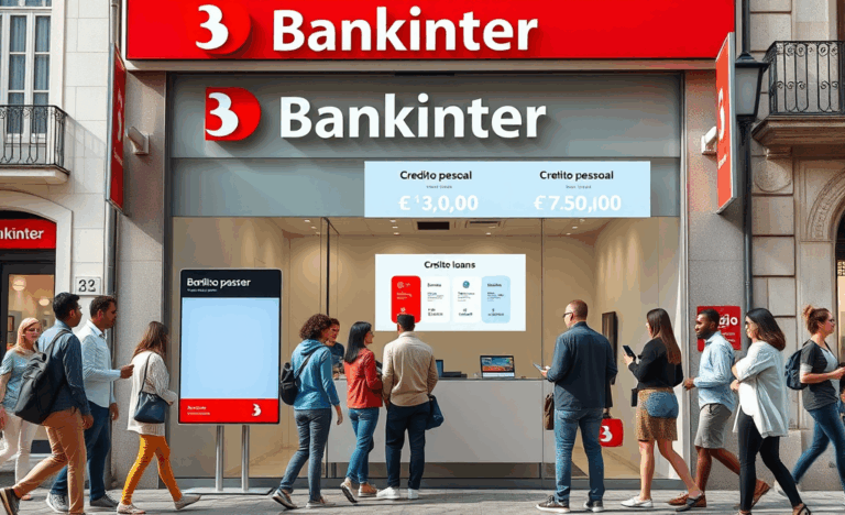 Imagem de uma pessoa analisando condições de crédito pessoal no Bankinter.