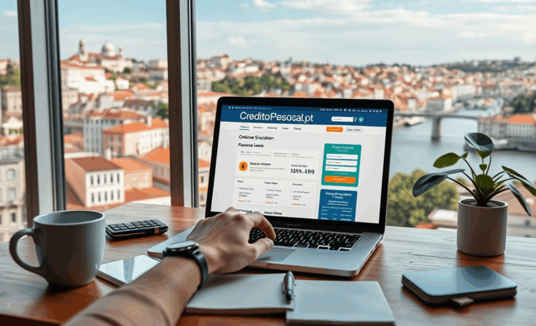 Imagem representando a simulação e contratação de crédito pessoal online através do site CréditoPessoal.pt